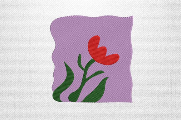 Abstract Tulip: A Stylish Addition to Your Embroidery Projects