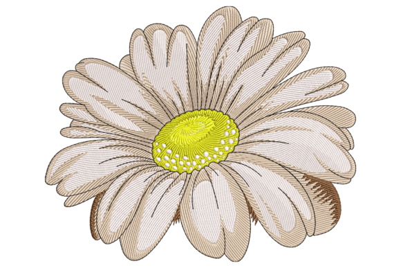 Captivating Chamomile Flower Embroidery Design