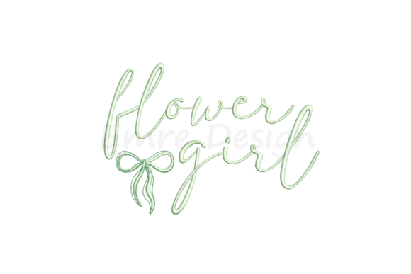 Charming Coquette Flower Girl Embroidery