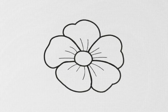 Charming Flower Line Art for Personalized Gifts