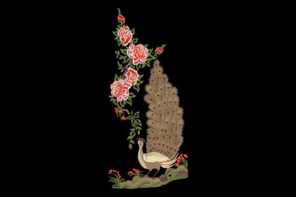 Elegant Peacock and Bloom for Boutique Apparel