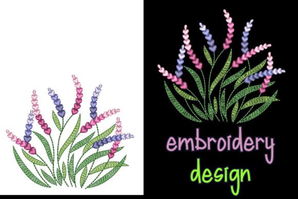 Lavender Heart Blooms: A Romantic Holiday Embroidery