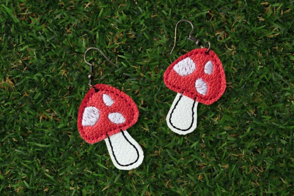Mushroom Toadstool ITH Feltie Applique for Etsy Products