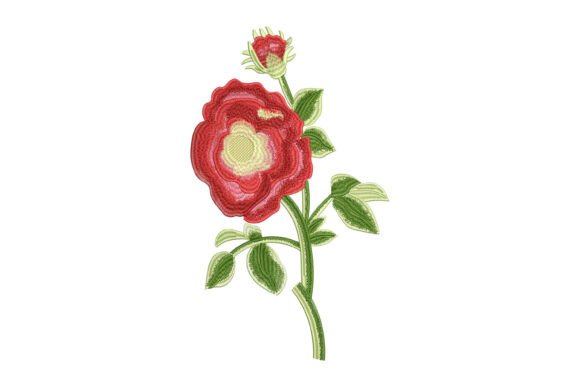 Romance in Bloom: A Delicate Embroidery Design