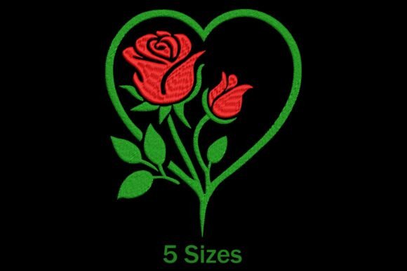 Rose Heart: A Touch of Elegance for Your Embroidery