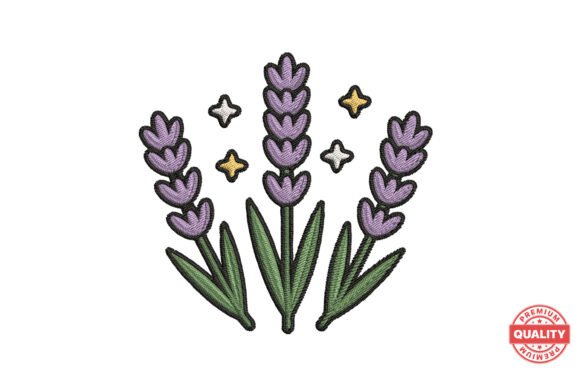 Simple Lavender Embroidery Design: A Touch of Sunshine