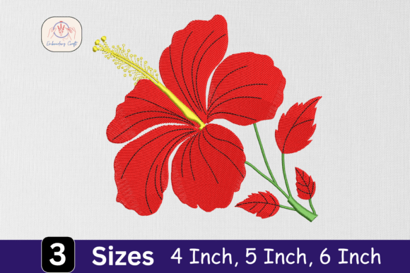 Tropical Red Hibiscus Flower Embroidery Review